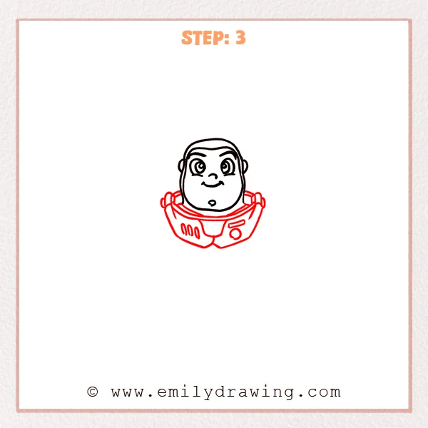 how to draw a buzz lightyear - Step 3